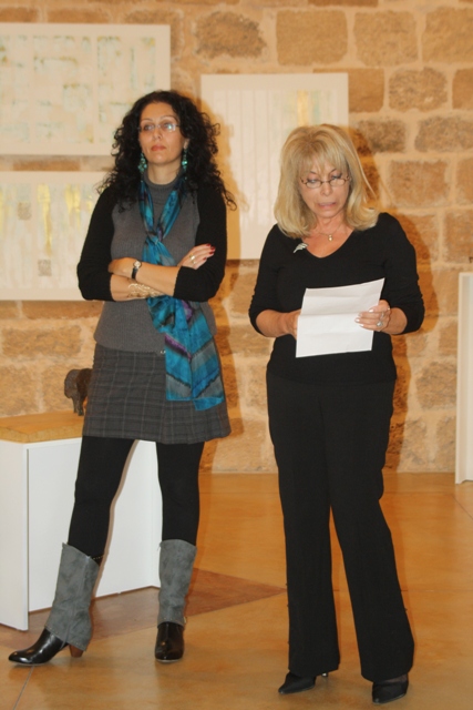 Einat with the Curator Yael Goldman